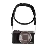 VOVMOEYA Camera Neck Strap,G7X MARK III body strap PU Shoulder Adjustable Strap for photographers for Fujifilm/for Nikon/for Canon/for Sony/for Minolta/for Panasonic/SLR/DSLR Cameras Texture-BLACK