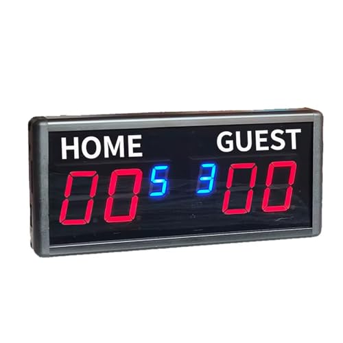 Toplionace Elektronische Anzeigetafel mit 6 Stelliger LED und Einstellbarer Helligkeit und Fernbedienung für Basketball, Snooker, Tennis, Fußball