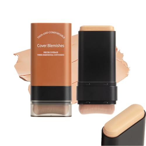 Sofortiger Concealer Foundation Stick mit integriertem Pinsel, Korean Flawless Eraser Foundation Stick, multifunktionale Foundation Stick Make-up-Lampe (1#)