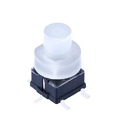 1 Stück 6 x 6 x 17 leichte Touch-Taste mit Licht, kreisförmiges Symbol mit graviertem Symbol, Netzschalter