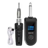 Wireless Mikrofon -Audio -Sender und Empfängersystem, Sender und Empfänger,10 Kanäle Wireless Adapter für dynamisches Mikrofon - Plug-on-Sender und Empfänger für Gitarrenbass-Elektroinstrumente