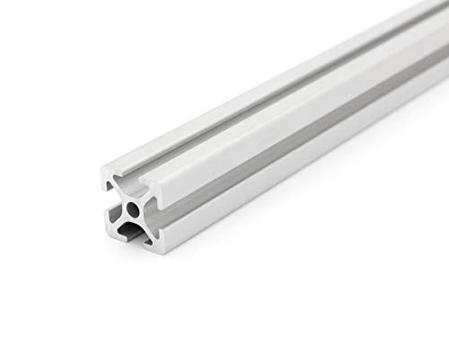 Aluminiumprofil 20x20L I-Typ Nut 5 (leicht), Silber eloxiert. Aluminium Profil 20x20 Alu Profil 20 x 20 Montage- Systemprofil - Standardlänge 1000mm