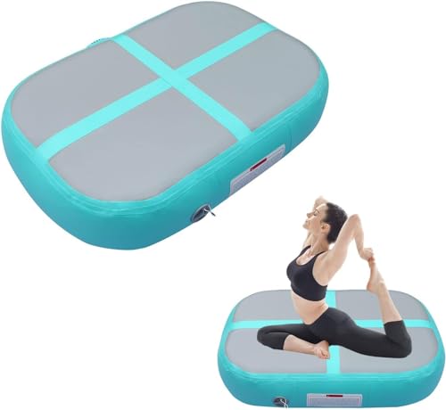 PPXIA AirBlock Aufblasbare Gymnastikmatte Turnblock Tumbling Block Trainings block Trainigsmatte Sportblock Gymnatikblock mit pumpe(100 * 60 * 20cm)