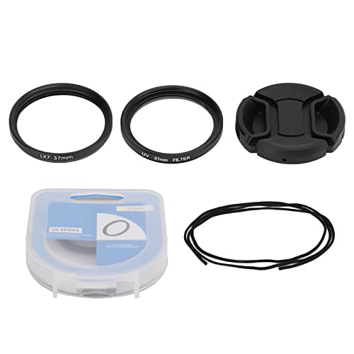 LX7 Kamera Objektivdeckel, 37mm UV Objektiv Schutzkit, LX7 UV Filterring Filterset, Fotografiefilter mit Objektivdeckel und Filter Step Up Ring für LX7 Digitalkameraobjektiv, Kameraobjektivzubehör