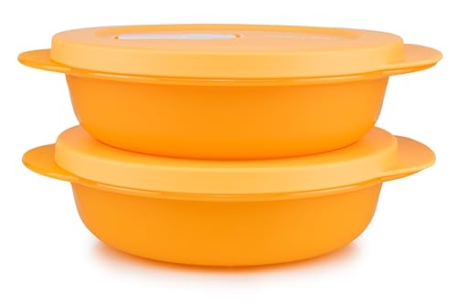 Tupperware Mikrowelle CrystalWave 2x 390 ml orange (inkl. Ausstecher)