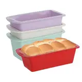 4er Set Mini Silikon Backformen Rechteckig, 20 x 9,5 x 5,5 cm Kastenform für Brot, Kuchen & Toastbrot, Airfryer geeignet – Perfektes Zubehör zum Backen, silikon backformen, kuchenform silikon