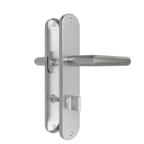 AwmnSrman Drückergarnitur WC Badezimmer Türschloss Türgriffe Innentüren Türklinke 240 * 50 mm Silber