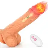 FIDECH Dildo Vibrator mit Stoßfunktion und 360° Rotierender Glans - G-Punkt Vibratoren für sie mit 8 Vibrationmodi Realistischer Dildos, Sexspielzeug Frauen mit Saugnapf und 40 ℃ Heizung