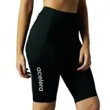 Acelera Radlerhose Damen kurz - Fahrradhose gepolstert [über 6h Fahrzeit], Radhose Damen mit fortschrittliche Dämpfung - Minimale Reibung (DE/NL/SE/PL, Alphanumerisch, L, Regular, Regular, Schwarz)