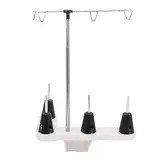 Garnrollenhalter-Set, Robuster 4-Spulen-Garnständer für Nähmaschine, Kunststoff und Edelstahl, für Nähstudio