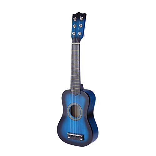 UPKOCH Kinder-Akustikgitarre 21 Zoll Kleine Akustikgitarre 6-Saitige Holzgitarre Kleinkind-Ukulele Kindergitarre Musikspielzeug Für Kinder Anfänger Blau