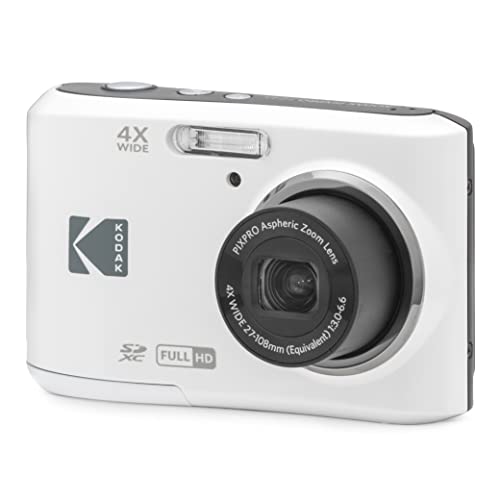 KODAK Pixpro FZ45-16.44 Megapixel Digitale Kompaktkamera, 4X optischem Zoom, 2.7 Zoll LCD, 720p HD-Video, AA-Batterie - Weiß