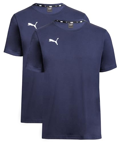 PUMA T-Shirt 2er Pack Doppelpack - Peacoat - Gr. L