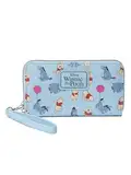 Disney Geldbörse Wristlet Mickey Minnie Mouse Winnie Pooh Reißverschluss Clutch Kunstleder, I-Aah Pooh Hellblau