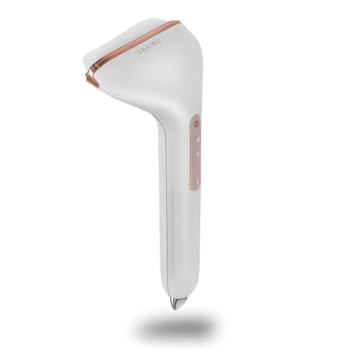 VRAIKO Aurora-X Handheld Gua Sha Gerät, Weißer Jade-Hals- und Gesichtsmassagegerät mit Wärme, Vibration und Massageende, zur Gesichtsformung, Anti-Aging und Entspannung zu Hause