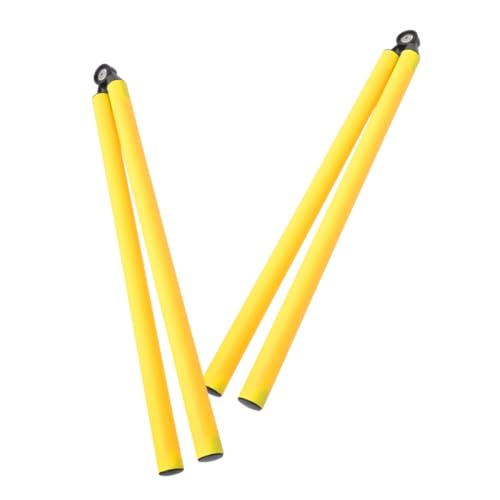 YARNOW 2 Stück Trainingsgeräte Agility Training Poles Fußball Fußball-Hürdenlaufstange Fußballtraining Agility Poles Trainingsausrüstung für Fußballfähigkeiten Abs Yellow