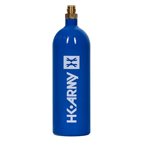 HK Army CO2-Tank aus Aluminium, 590 ml, Hochdruck-Druckluftsystem für Paintball und Airsoft-Ausrüstung, Blau