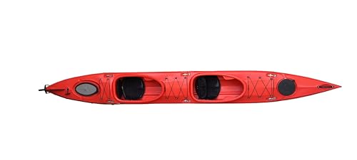 Modulares Kajak Emotion von Kaitts Zweierkajak Tourenkajak einfach zu verstauen, Farbe:Rot