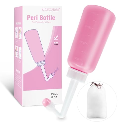Po Dusche Intimhygiene – 350ml Tragbares Bidet für Wochenbett & Krankenhaus | Peri-Flasche mit Wasserdichter Aufbewahrungstaschen
