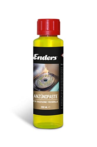 Enders® Anzündpaste für AURORA Tischgrill 1386, Brennpaste für Holzkohle-Grill, rauchfrei, Buchen-Holzkohle einfach und sicher anzünden, 4,5x4,5x16,5 cm