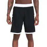 Generisch Männer Kurze Sport Shorts Männliche Sport-Shorts, Outdoor-Fitness, Laufen, Basketball-Shorts, Training, schnell trocknend, Geteilte fünfteilige Hose Herren Shorts Leicht (Black, XL)