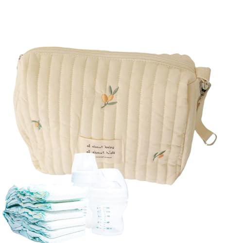 Pruojhw Aufbewahrungstasche für Kinderwagen | Reisetasche für Kinderwagen, wissenschaftliches Design mit Fächern mit Reißverschlusstaschen für Windeln, Flaschen, Tücher und Reinigungsutensilien, B, Se