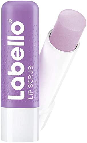 Labello Lip Scrub Feige + Kokosnuss (5,5 ml), Lippenpflege mit Scrub-Partikeln natürlichen Ursprungs, sanftes Lippenpeeling mit Vitamin E