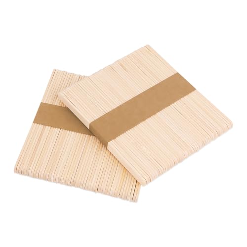 100 Stk. 4,5 Zoll kleine Eiskugelstäbchen, aus natürlichem Holz hergestellt, glatt und gerade, für Dessertmacherei und Handwerk