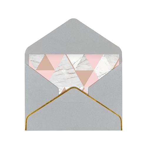 FRESQA Hochwertige Grußkarten aus Papier in Rosa und Gold, Marmorarbeit, ideal für Hochzeiten, Freundschaften und Feiertage