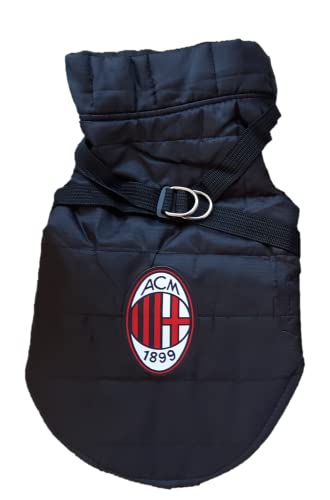 AC Milan, Mantel für Hunde und Katzen Unisex Erwachsene, Schwarz, M