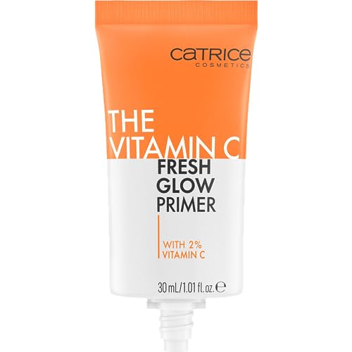 Catrice The Vitamin C Fresh Glow Primer, Orange, mit Vitaminen, grundierend, strahlend, für trockene Haut, vegan, ohne Parabene, ohne Mikroplastikpartikel, Nanopartikel frei, 1er Pack (30ml)