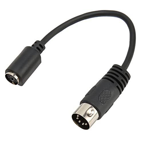 5,9-Zoll-Tastatur-Maus-Konverterkabel, 5-poliger DIN-Stecker auf 6-polige -DIN-Buchse, Stabiles Tastatur-Maus-Adapterkabel aus PVC-Material für PS 2