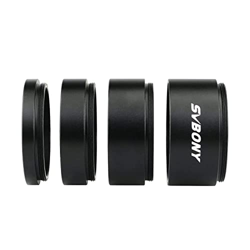 Svbony Verlangerungsrohr Adapter 2", T2 Metall Telekonverter zur Verlangerung der Brennweite, Teleskopzubehör Photoadapter für Astronomie und Astrofotografie (M48 60mm)