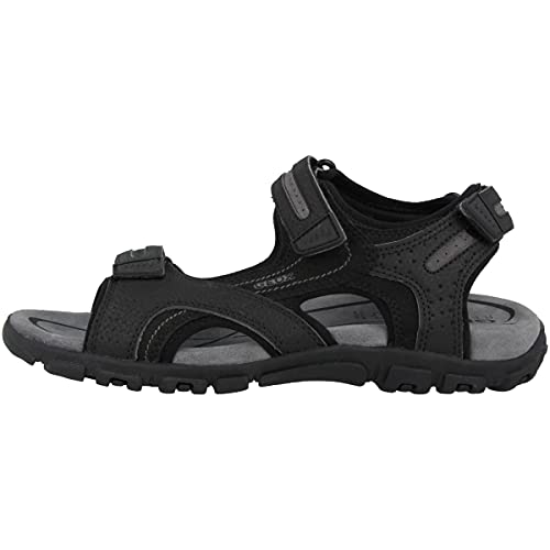 Geox Herren Uomo Sandal Strada D Sandalen, Black stone , 40 EU
