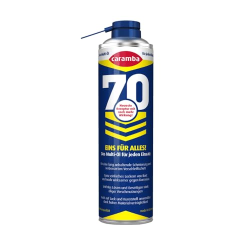 Caramba 70, Multifunktionsspray, Schmiermittel und Rostlöser, Sprühöl mit Verschleiß- und Korrosionsschutz, Tellerübergreifender Sprühkopf, 400 ml