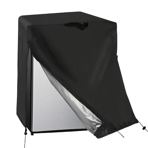 Kühlraumabdeckungen, wasserdicht, Staubschutz, 59,9 x 60,8 x 70,6 cm, verstellbarer Drawstring, Stoff-Appliance-Schutz mit Reißverschluss für private Kühlschränke und Küchengebrauch