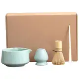 Matcha -Set Bambus & Keramik -Matcha -Kit enthält Whisk Whisk Holder Tea Spoon und 580 ml Schüssel Schüssel Handbuch für japanische Tee Set Style 1 1