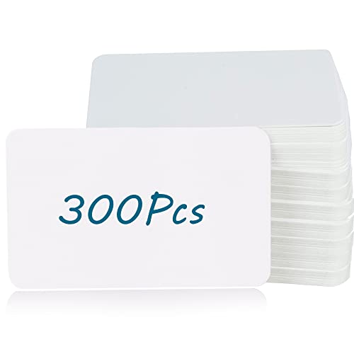 300 Stück Papieren Karten, Doppelseitig Erhältliche Kraft Papier Karten, 9 x 5,5 cm Weiße Nachrichtenkarten, Visitenkarten, Speicherkarten, Kleine Leere Karten, Leere Weiße Notizkarten