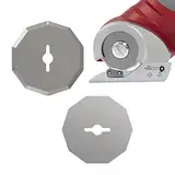 VLOXO Rollschneider Klingen Elektrische Scherenklinge Ersatz Rotationsklingen Kompatibel Electric Cutter Blades(1-1/2") für Stoff Teppich Leder Filz 2 Stk. Ersatzklingen