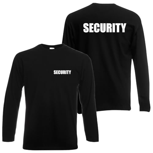 Alsino Security Sweatshirt Sweater Pulli Pullover Sicherheitsdienst Türsteher Sicherheit Dienstbekleidung Schwarz Brust & Rücken Druck, Farbe wählen:Schwarz, Größe wählen:XL