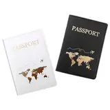 BRISKORE 2 Stück Reisepasshülle Reisepass Hülle PU Leather Passport Cover Reisepasshüllen Personalisiert Passhülle Passport Holder Case Pass Hülle Etui für Kreditkarten Ausweis Reisedokumente