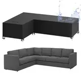 Abdeckung für Gartenmöbel L-Form, Schutzhülle für Loungemöbel L Form Lounge Abdeckung (Linke Kurz-Rechte Lang) Wasserdicht, 420D Oxford Sofa Abdeckung für Lounge Sofa, Ecksofa - 210 x 270 x 90/65cm