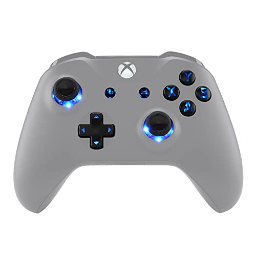 eXtremeRate LED Taste für Xbox One Controller, Bleuchtung Knöpfe Buttons D-pad Thumbsticks ABXY Button Menü-/Ansicht-Tasten LED Licht Kit für Xbox One Standard/S/X Controller[DTF]-Symbols Leuchttasten