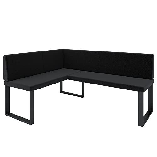 Eckbank Akiko Metal - Eckbankgruppe für Ihrem Esszimmer, Küche modern, Sitzecke, Essecke. Perfekt für Küche, Büro und Rezeption. Solide und Starke Verarbeitung. (INARI 100, 128x168cm Links)