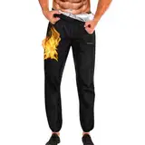 Nano Hertz Schwitzhose Saunaanzug Sauna Hose Abnehmen Schwitz Sweat Zum Abnehmen Schwitzanzug Taschen der Seite Fitness Herren Männer Men