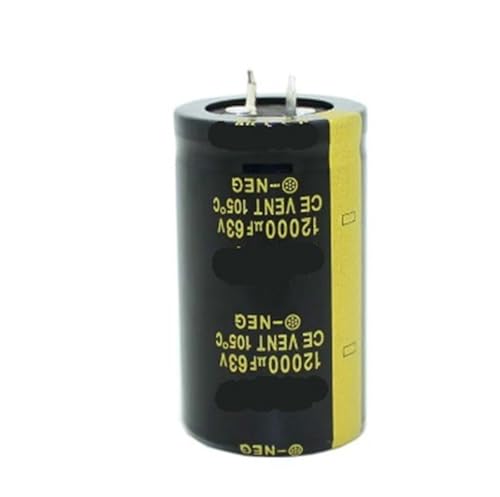 EGPBUABIO 20PCS-2PCS 63V12000UF 12000UF 63V High Frequency Low Electrolytic Capacitors Size:30X50MM (2PCS 63V12000UF)