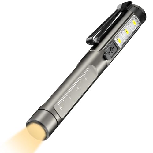 Pupillenleuchte Medizin Penlight, Diagnostikleuchte Medizinische Mit Seitenlichtern, Diagnostikleuchte Stiftlampe für Wiederverwendbar LED Stiftlampe, Pupillenleuchte für Krankenschwestern Ärzte