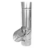 SAREI Regenrohrklappe Verzinkt DN 100 Regenwasserklappe mit Sieb Dichtheit und effizienter Betrieb des Rinnensystems für Dachrinnengröße, Aluminium, Nennweite 100