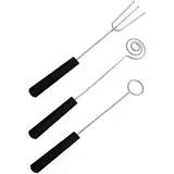 Bemvp 3pcs Candy Diping -Werkzeuge Schokoladen Dip -Gabel Löffel Set Culinary Decorating Spoons Chefkoch Art Bleistift Für Handgefertigte Pralinen Fondue Käse