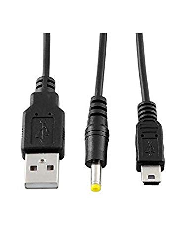 WICAREYO 2 in1 USB 2.0 Daten Sync Transfer Power Ladegerät Kabel für PSP 1000 2000 3000